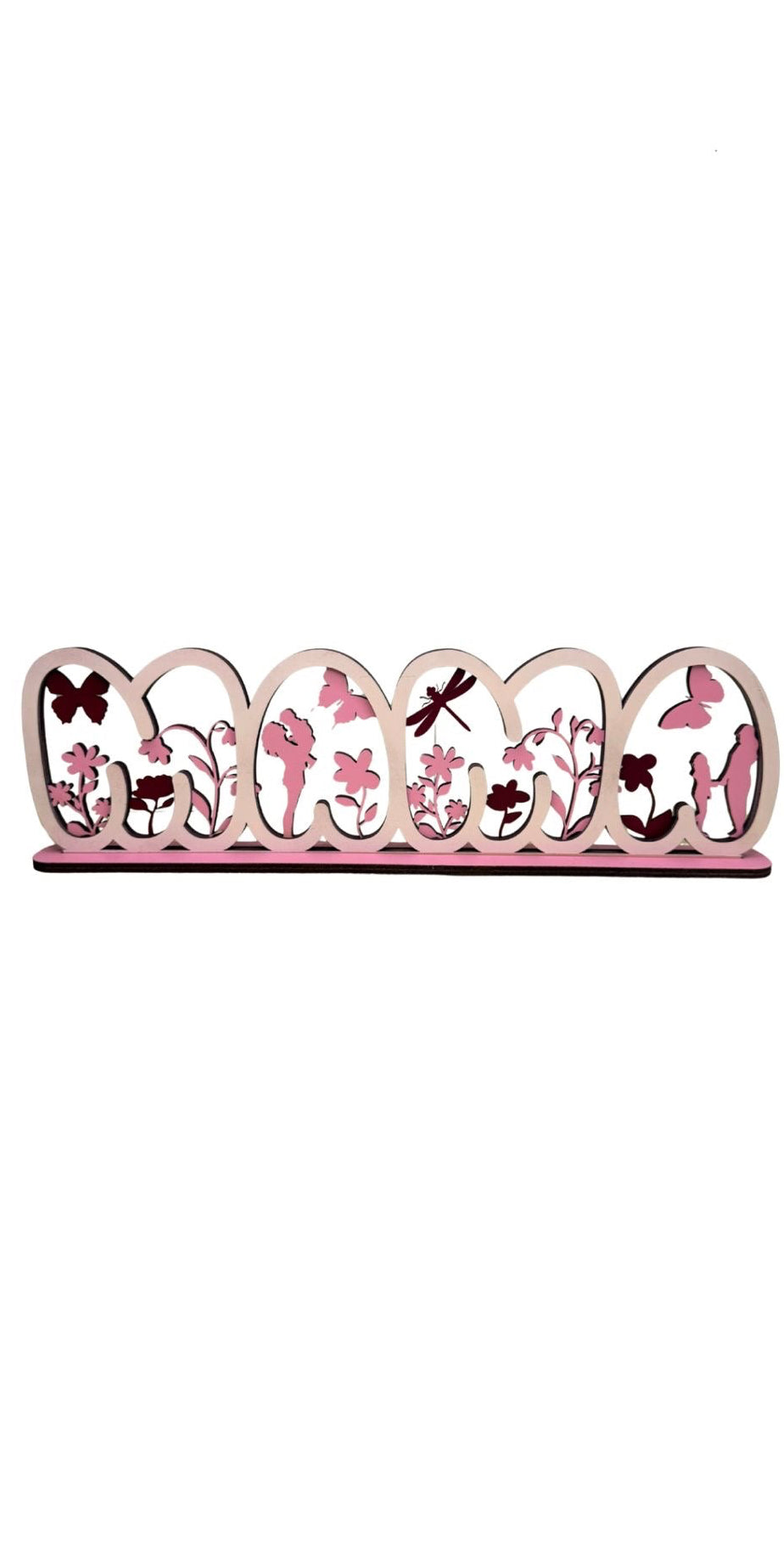 Geschenk Mama Geburtstag Muttertag Holz  40,5 cm lang weiß/rosa