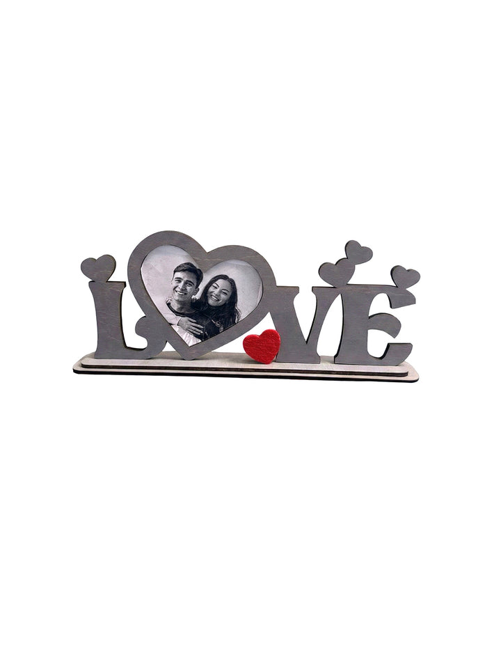 Bilderrahmen Rahmen Bild Liebe Love Paare Holz grau