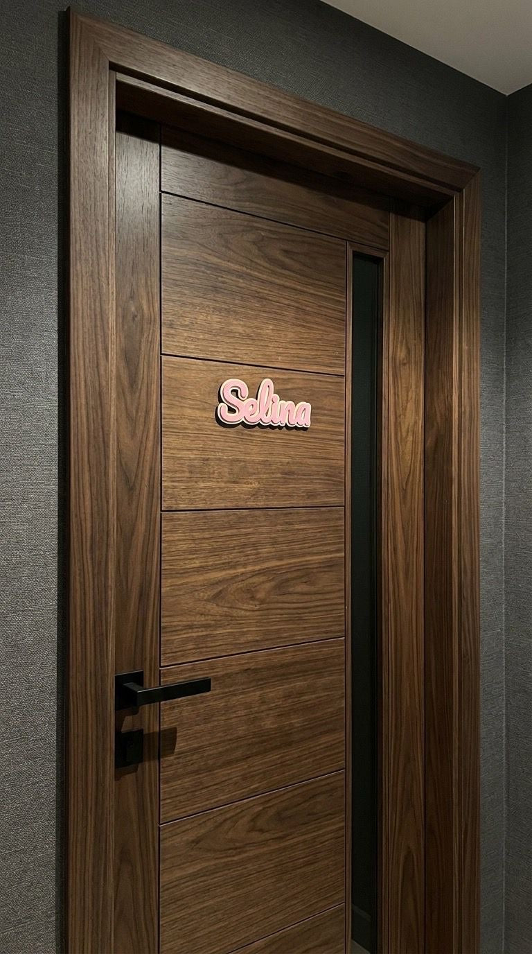Türschild Namensschild Namen personalisiert 8 cm hoch Holz