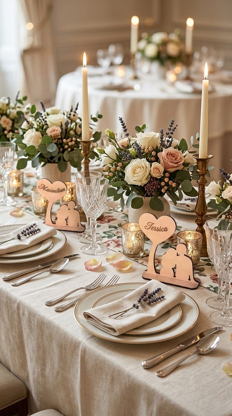Platzkarten Tischkarten Namensschild Tisch Aufsteller  personalisiert Hochzeit