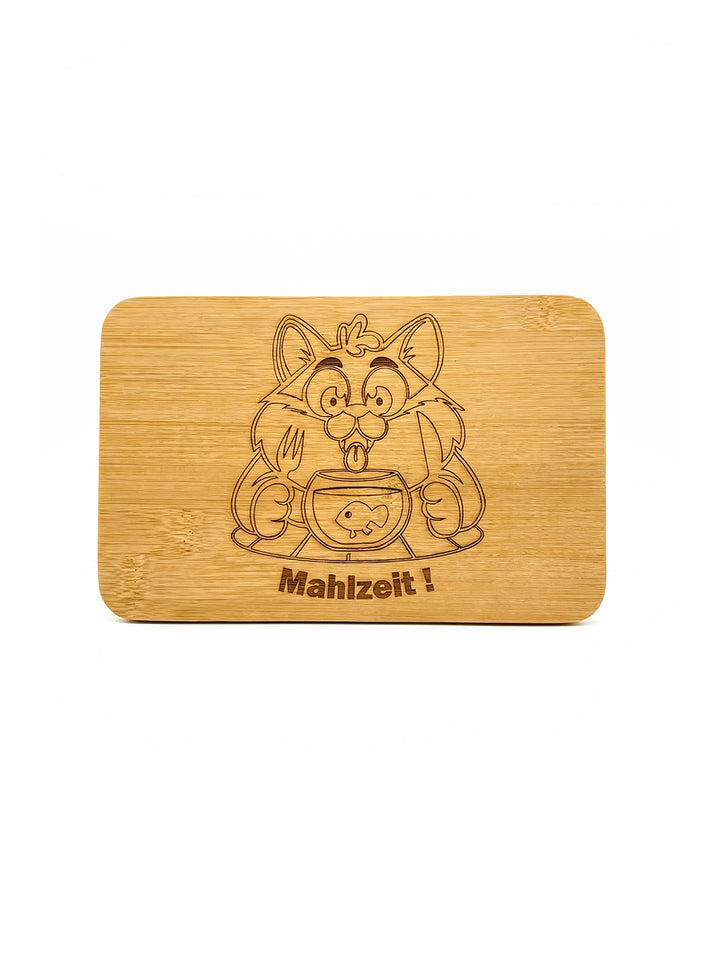Holz Brett Schneidbrett Brotzeit Frühstück Küche Schneiden 23x15 cm