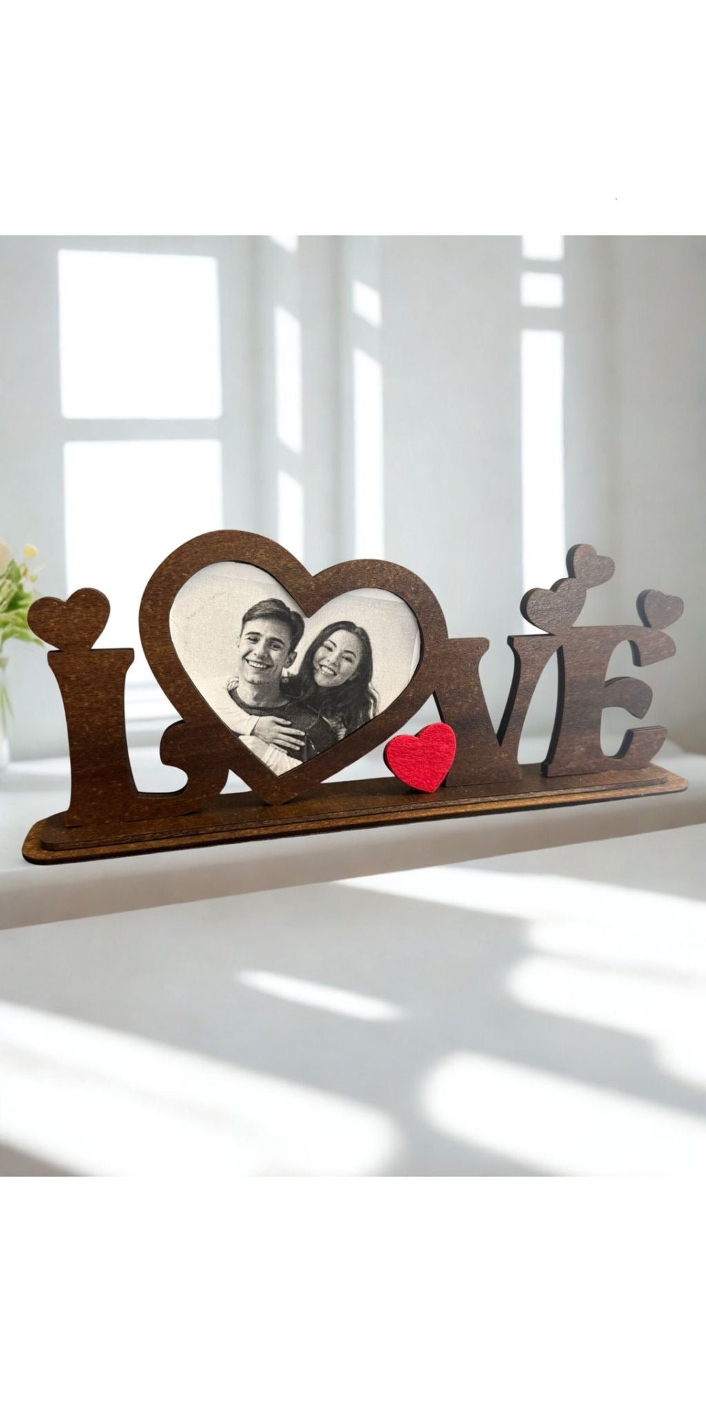 Bilderrahmen Rahmen Bild Liebe Love Paare Holz braun