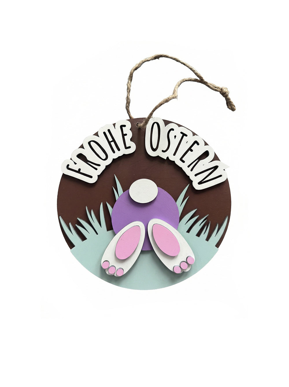 Türschild Schild Haustür Fenster Deko Ostern  „Frohe Ostern“ Hase