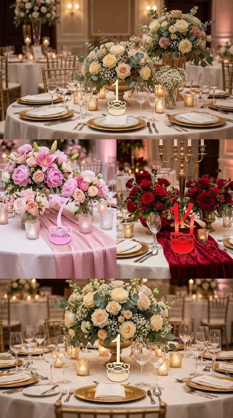 Tischnummern Hochzeit Tisch  Deko Holz Varianten und Farben wählbar 1-20