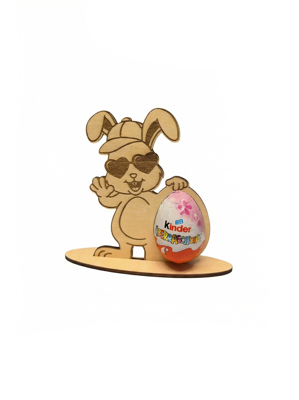 Figur Osterhase Hase Ostern Ü Ei Halter Kinder Ūberraschung 16 cm groß Junge