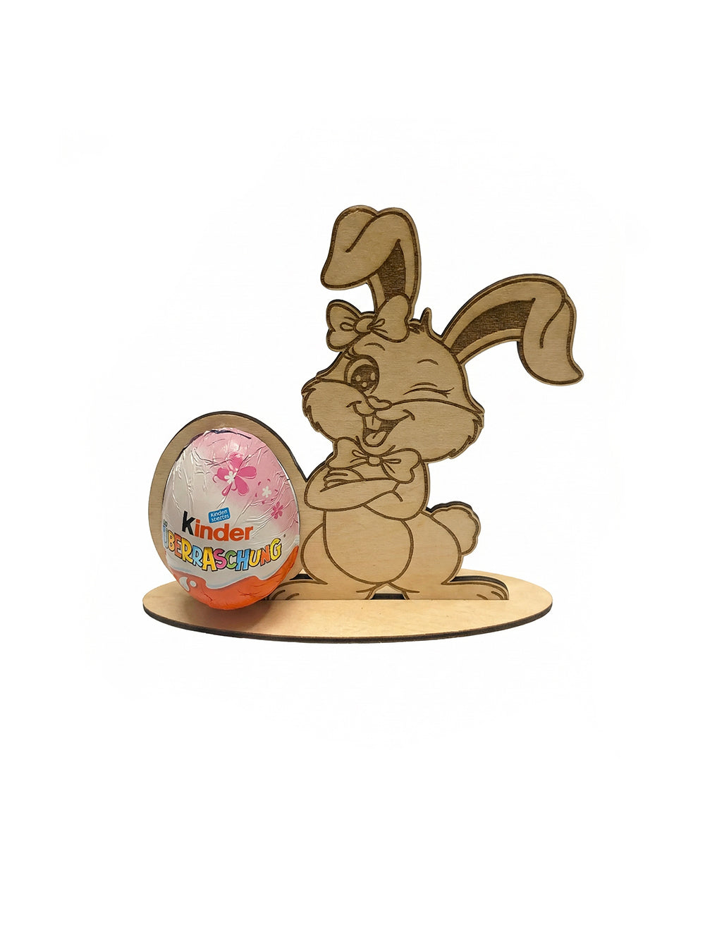 Figur Osterhase Hase Ostern Ü Ei Halter Kinder Überraschung 16 cm groß Mädchen