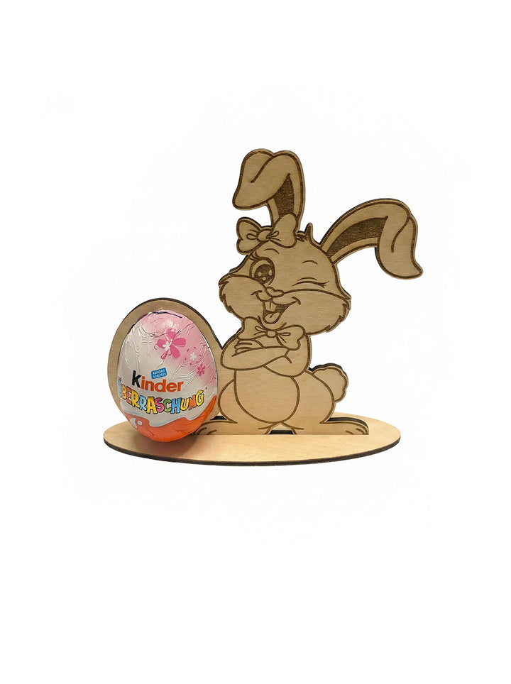 Figur Osterhase Hase Ostern Ü Ei Halter Kinder Überraschung 16 cm groß Mädchen