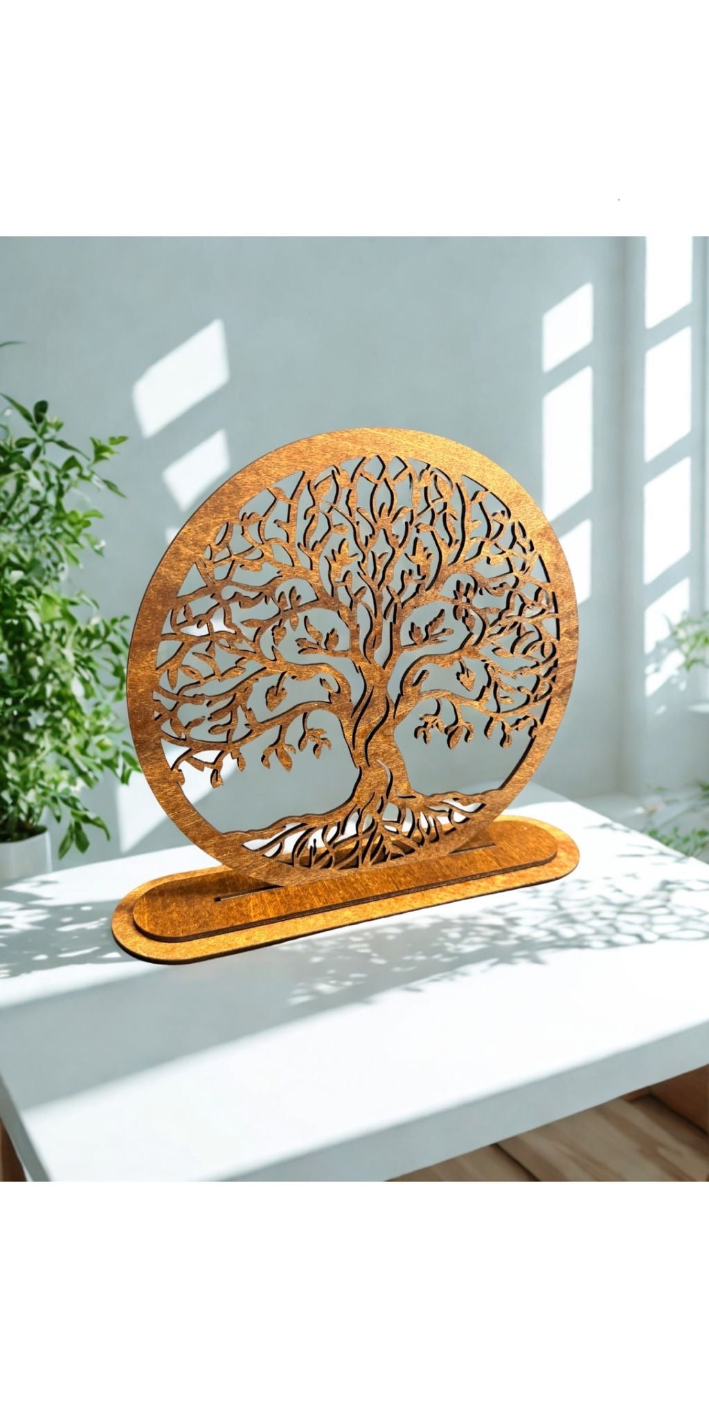 Baum Lebensbaum Holz braun  20 cm hoch