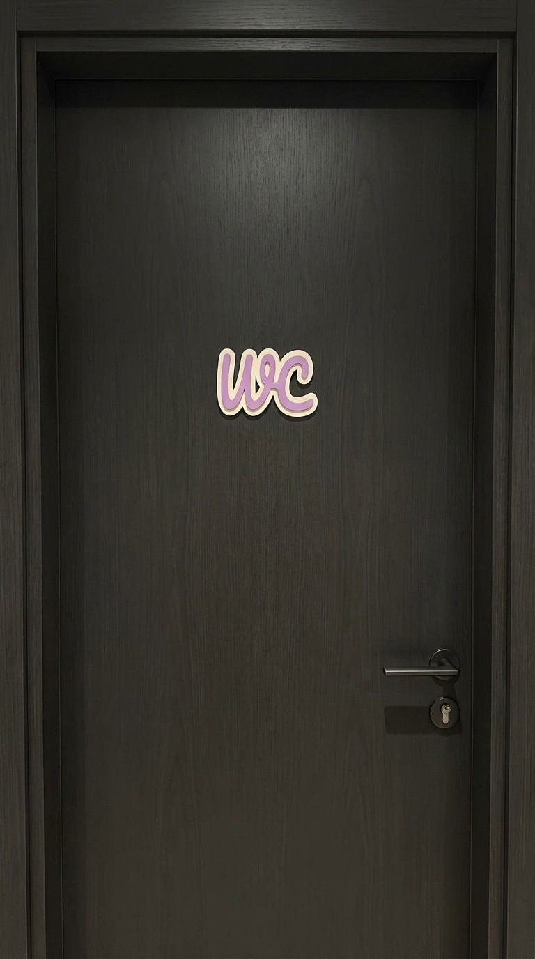 Schild Türschschild Holz Bad WC Büro Farbauswahl Höhe 8 cm