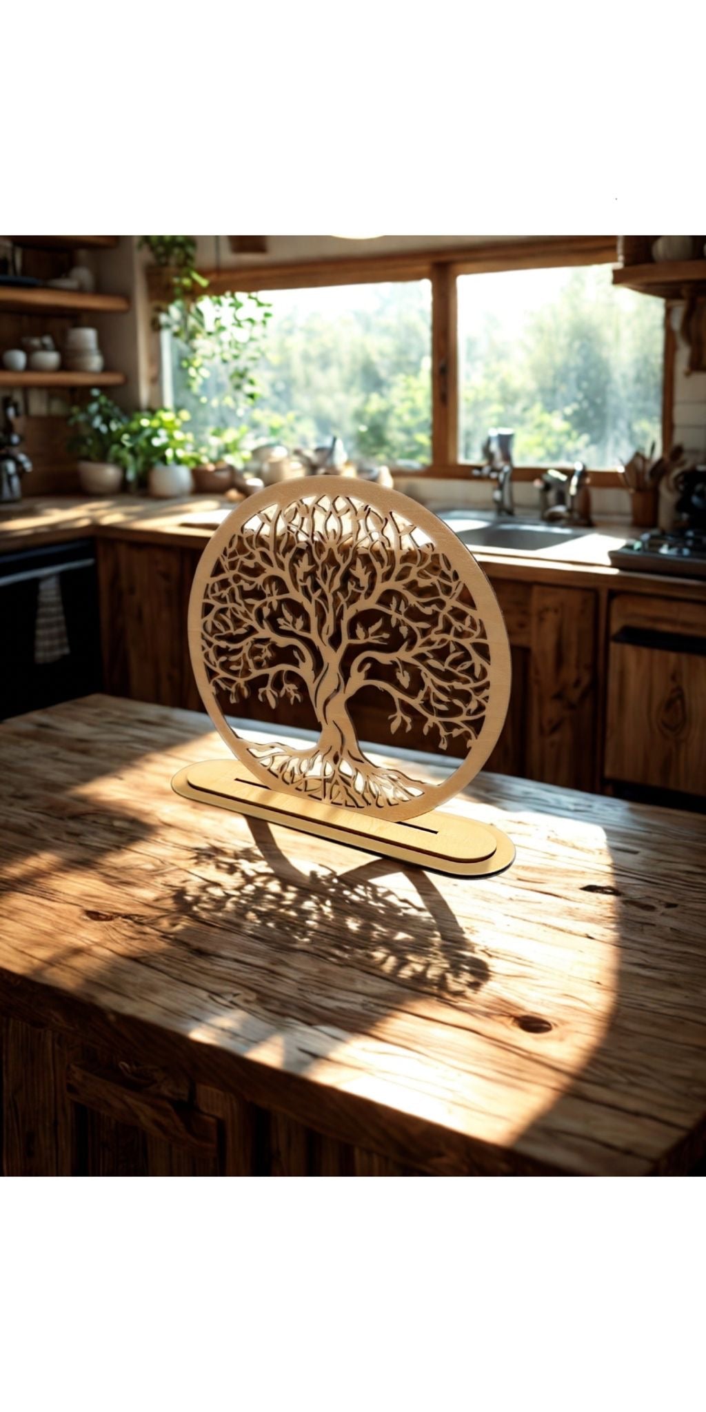 Baum Lebensbaum Holz Natur  20 cm hoch