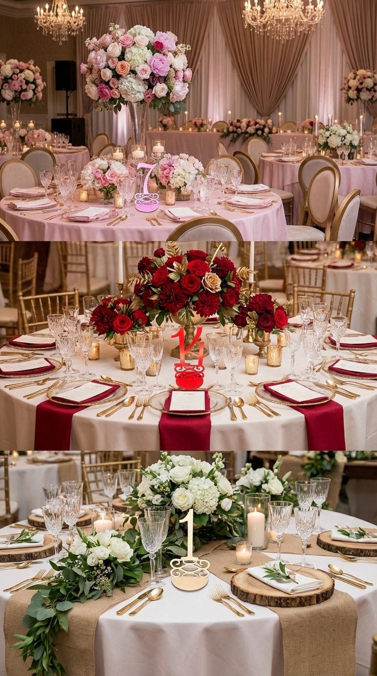 Tischnummern Hochzeit Tisch  Deko Holz Varianten und Farben wählbar 1-20