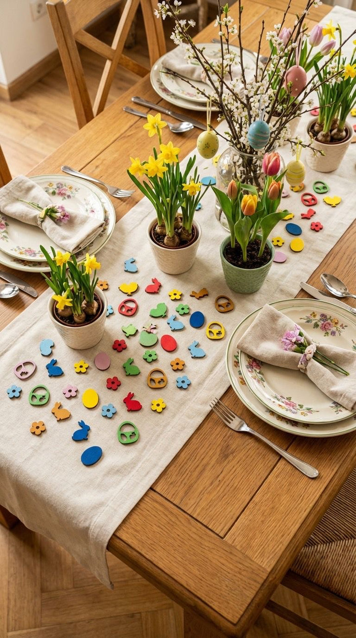 Streudeko Deko Ostern Holz 100 Stück bunt 2 -3 cm groß