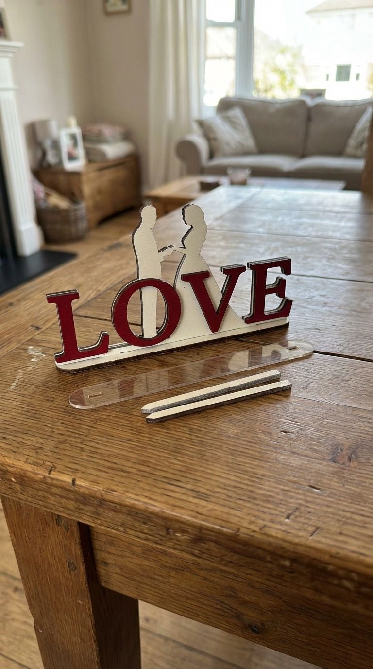 Cake Topper Torte Kuchenstecker Hochzeit Deko Holz Varianten wählbar