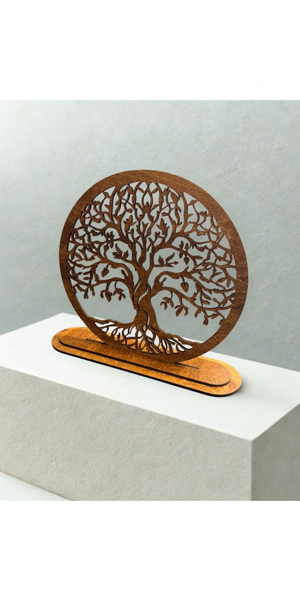 Baum Lebensbaum Holz braun  20 cm hoch