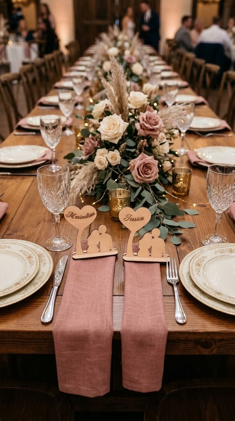 Platzkarten Tischkarten Namensschild Tisch Aufsteller  personalisiert Hochzeit