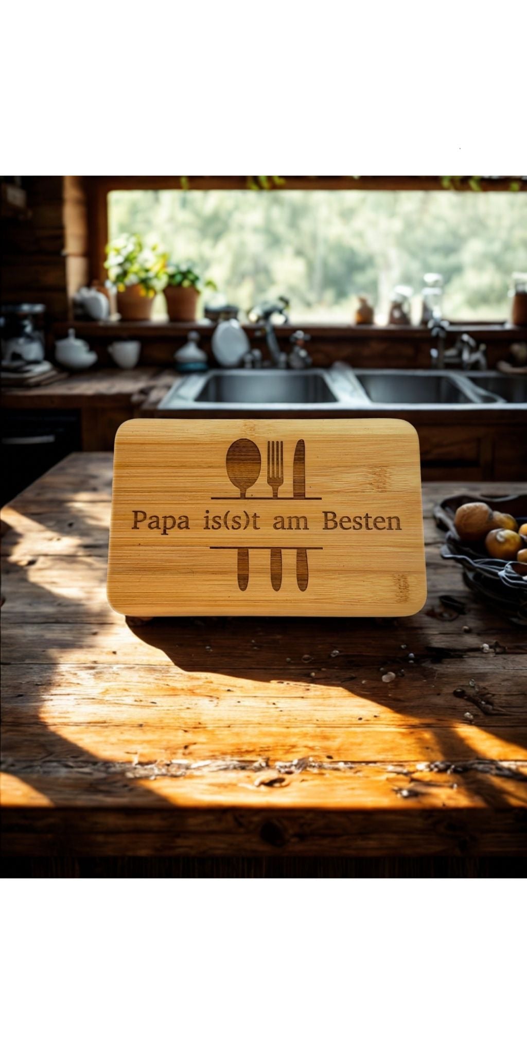 Holz Brett Schneidbrett Brotzeit Frühstück  personalisieren  23x15 cm