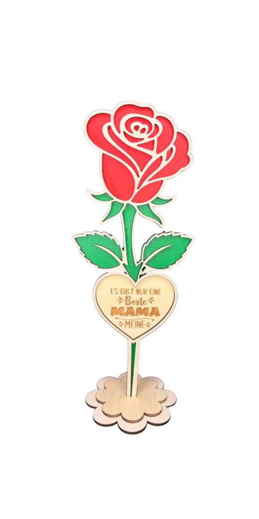 Geschenk Mama Muttertag Geburtstag Holz 29 cm hoch Blume versch. Varianten