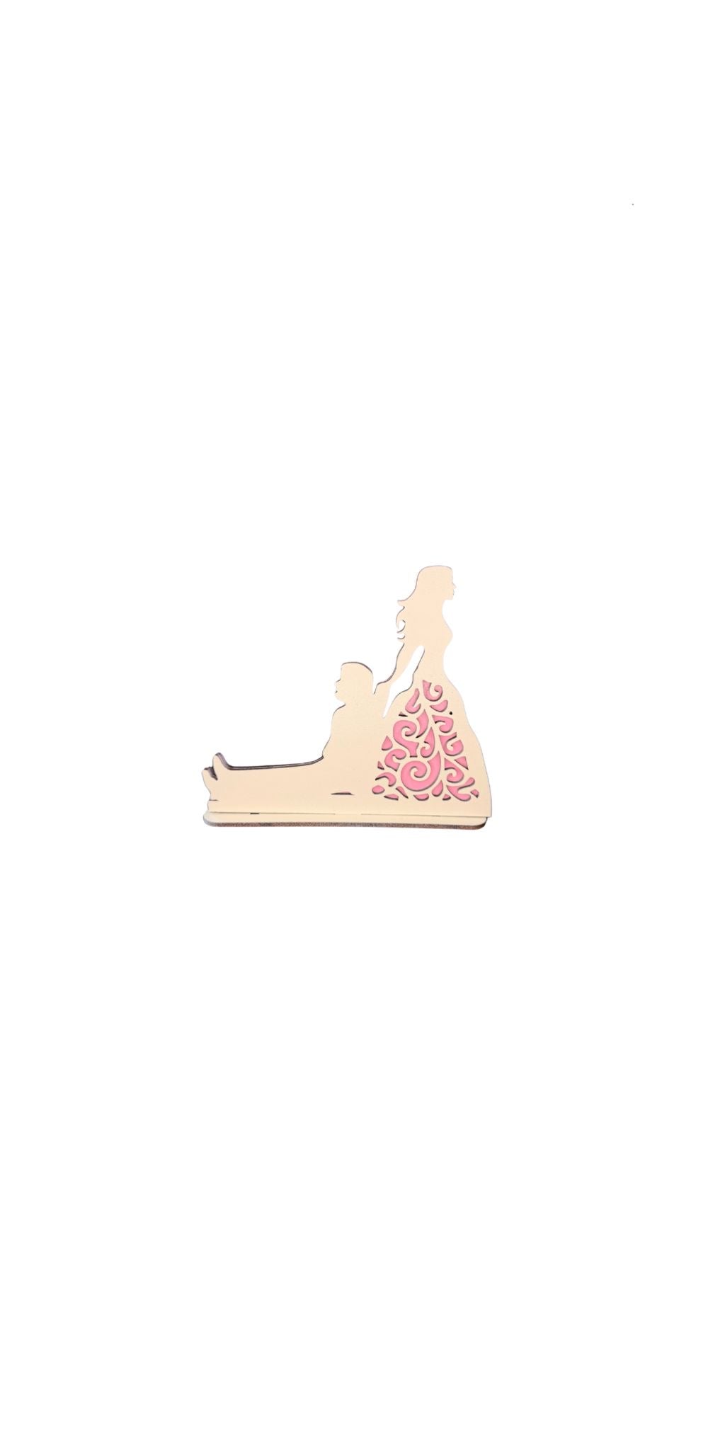 Cake Topper Torte Kuchenstecker Hochzeit Deko Holz weiß, Motive und Hintergrundfarbe wählbar
