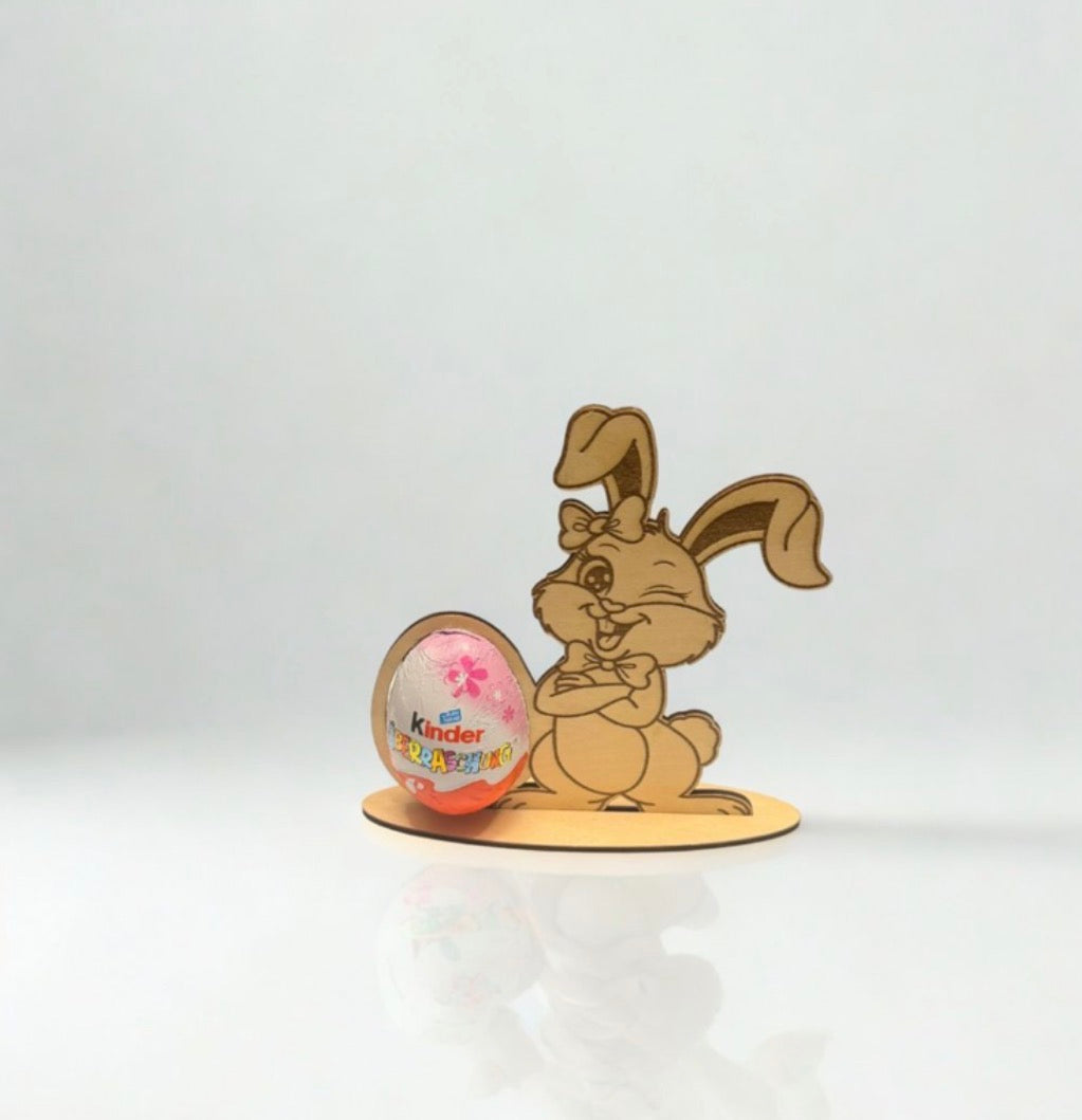 Figur Osterhase Hase Ostern Ü Ei Halter Kinder Überraschung 16 cm groß Mädchen
