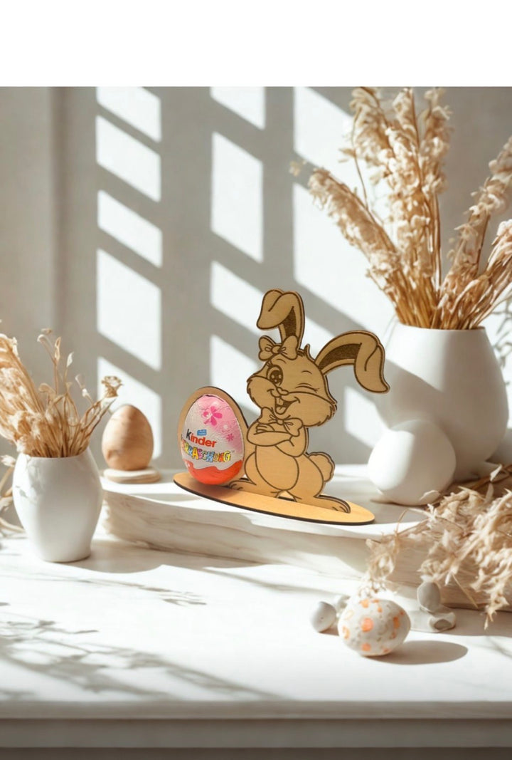 Figur Osterhase Hase Ostern Ü Ei Halter Kinder Überraschung 16 cm groß Mädchen
