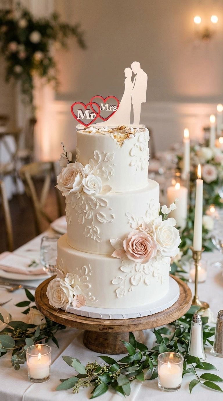 Cake Topper Torte Kuchenstecker Hochzeit Deko Holz Varianten wählbar