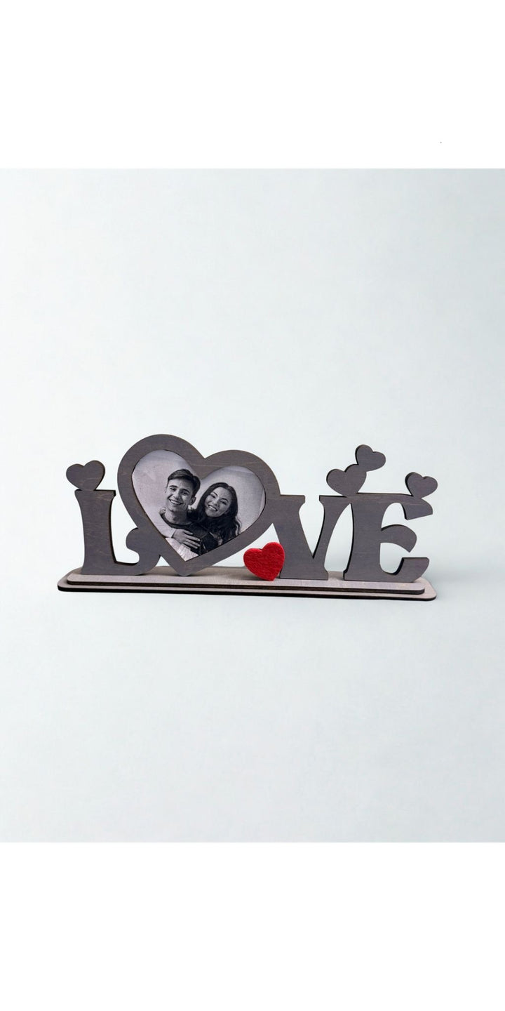 Bilderrahmen Rahmen Bild Liebe Love Paare Holz grau