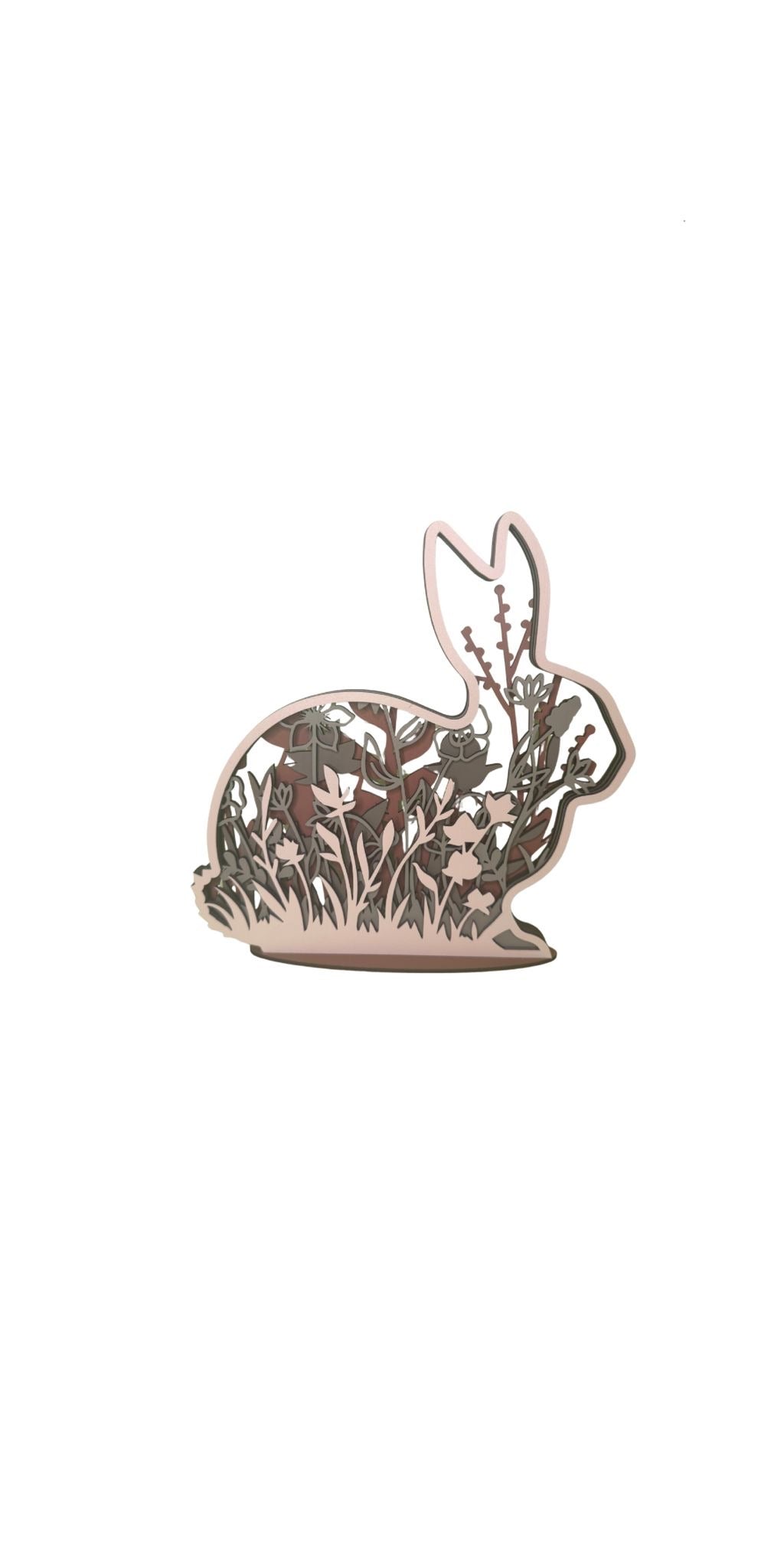 Ostern Hase Holz mehrere Lagen Laser Brauntöne/Grün versch. Varianten ca. 23 cm