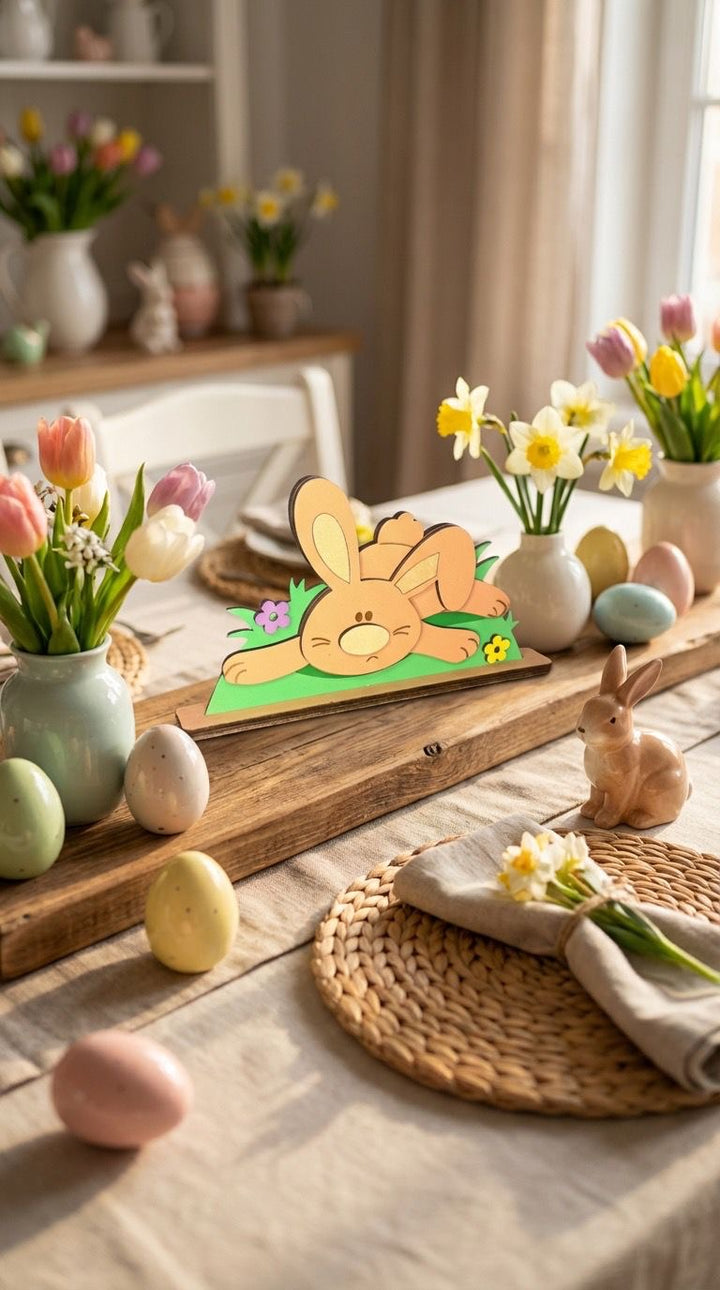 Hase Ostern Deko Holz