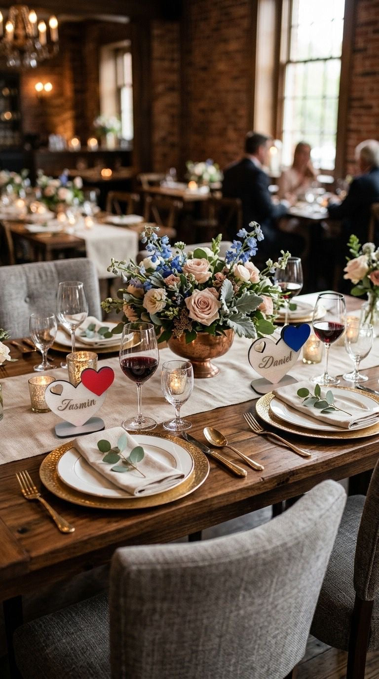 Platzkarten Tischkarten Namensschild Tisch Aufsteller personalisiert Hochzeit