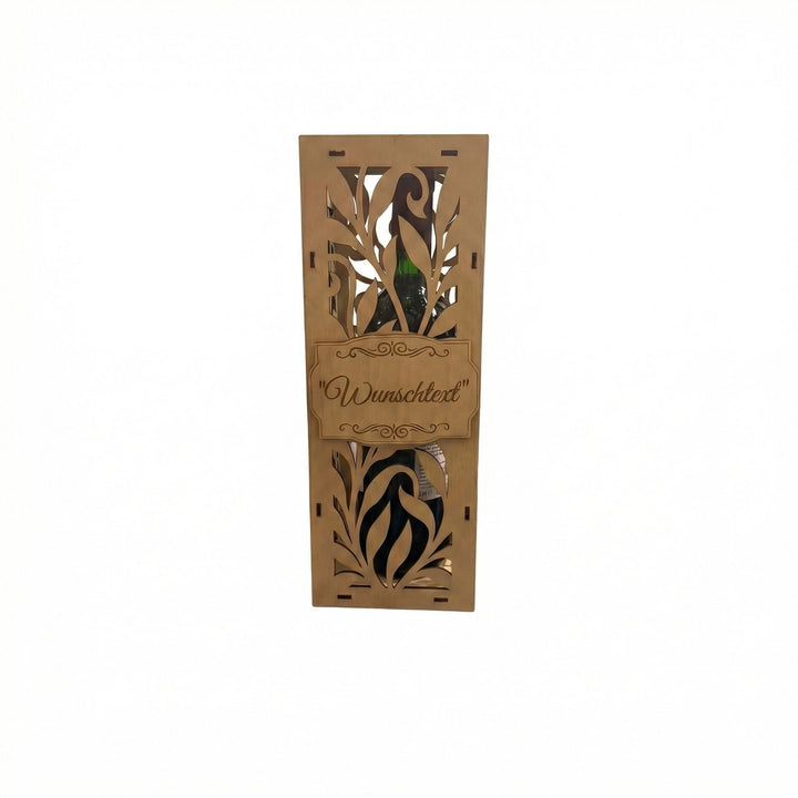 Weinbox Box Geschenk Wein Flasche Holz Natur personalisiert m Gravur
